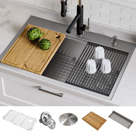 Top mount kitchen sink