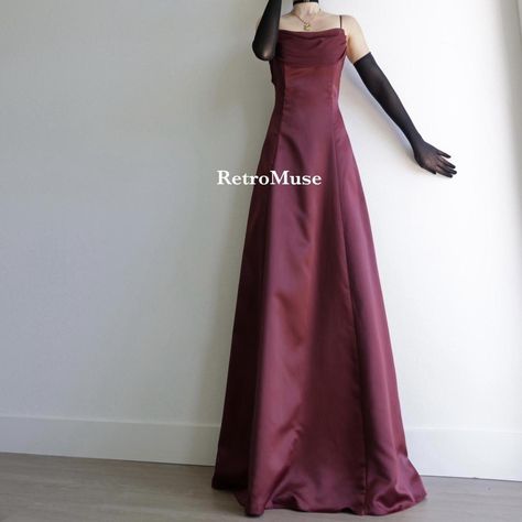 Y2k Prom, Vintage Prom Dresses 90s, 1970s Prom Dress, Dresses 90s, Burgundy Prom Dress, Prom Dresses Vintage, Old Dresses, Prom, Prom Dresses