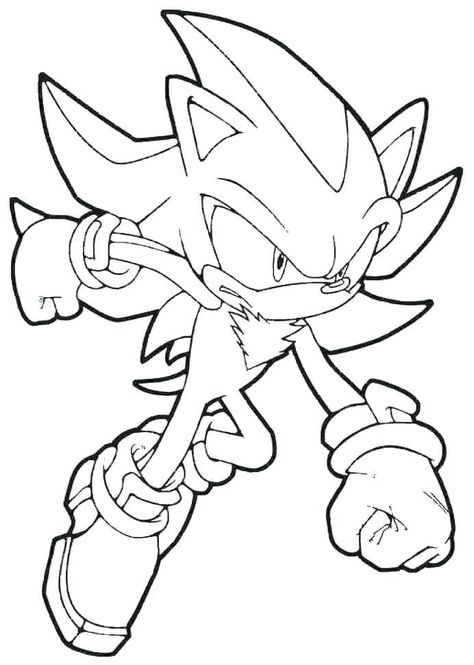 Emo Sonic, Sonic Running, Sonic Coloring Pages, Sonic Coloring, Hedgehog Colors, Super Coloring Pages, Shadow Sonic, Pokemon Coloring Pages, Coloring Page Ideas