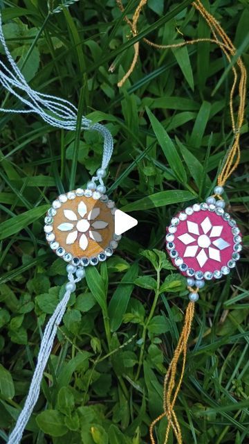 Mirror Rakhi, Rakhi Designs Handmade, Handmade Rakhi Designs, Rakhi Making, Old Packaging, Happy Raksha Bandhan, Handmade Mirror, Rakhi Design, Handmade Rakhi