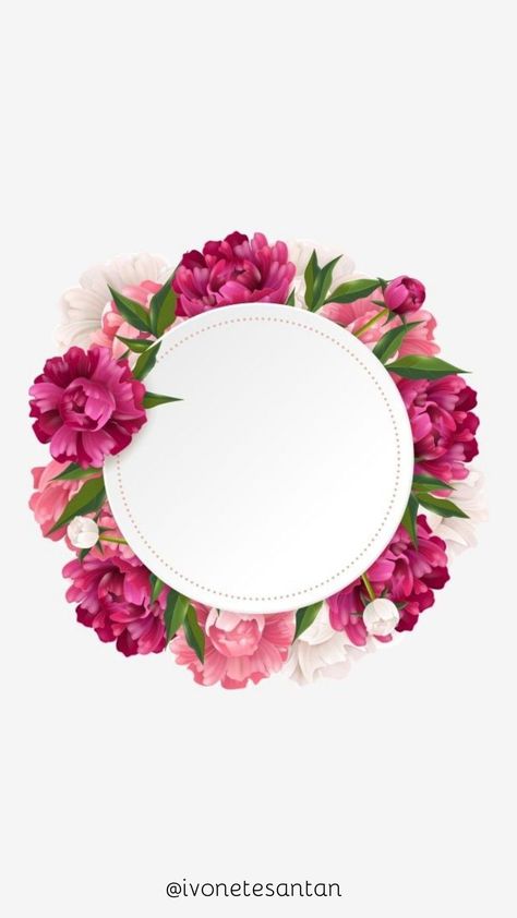 Flowers Frame Design, Flower Frame Design Beautiful, Circle Frame Design, Round Flower Design, Floral Frame Png, Frame With Flowers, Flowers Logo, Round Flowers, Flower Frames