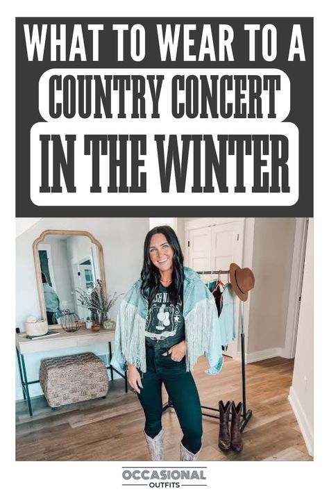 Girl ready for a winter country concert Country Concert Outfit For Winter, Country Concert Jean Jacket, Zach Bryan Winter Concert Outfit, Winter Outfits With Cowboy Boots For Women, Cold Cowboy Boots Outfit, Old Dominion Concert Outfit Winter, Flannel Country Concert Outfit, Inside Country Concert Outfit, Leather Jacket Country Outfit