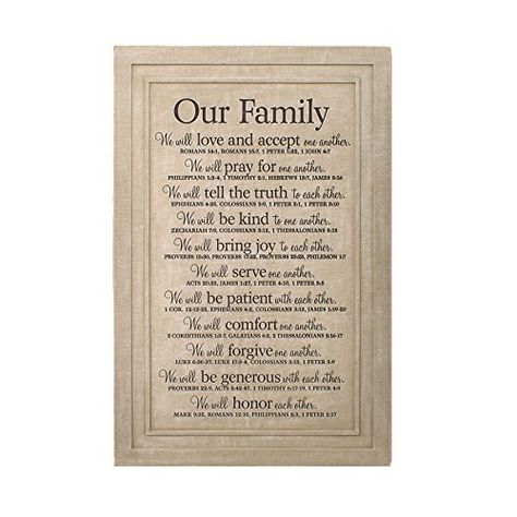 Lighthouse Christian Products Large Our Family Wall Plaque 11 14 x 16 34 -- Click image for more details. (This is an affiliate link and I receive a commission for the sales) Study Wall Decor, Unique Family Gifts, Christian Products, Study Wall, Art Bathroom, Word Study, Words Of Affirmation, Cast Stone, Family Wall