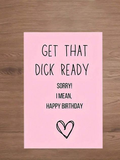 1pc Rude, Funny Birthday Card For Husband/Boyfriend With Mischievous Wishes (Random Color Envelope Included) | SHEIN USA Funny Birthday Boyfriend, Funny Birthday Wish For Boyfriend, Happy Birthday Wishes Husband Funny, Birthday Card Funny Boyfriend, Birthday Wishes For Him Funny, Funny Bday Cards For Boyfriend, Homemade Birthday Cards For Him, Happy Birthday Wishes For Husband Funny, Cute Gifts For Crush