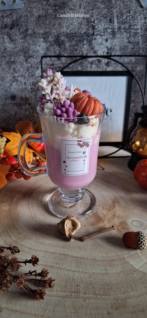 Enchanted Autumn - Handmade Soy Candle – Artisanal Scented Candle with Pumpkin spice and other scents Autumn Handmade, Handmade Wax Melts, Gel Candles, Autumn Candle, Candles Scented, Vanilla Perfume, Handmade Soy Candle, Handcrafted Candles, Cute Candles