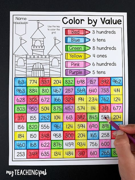 Place Value Bingo 2nd Grade, Place Value Math Games 2nd Grade, Second Grade Geometry, Math Activities Elementary 2nd Grade, Value Place Activities, Grade 2 Place Value Activities, Grade 1 Place Value, Place Value Lessons 2nd Grade, Place Value Stations