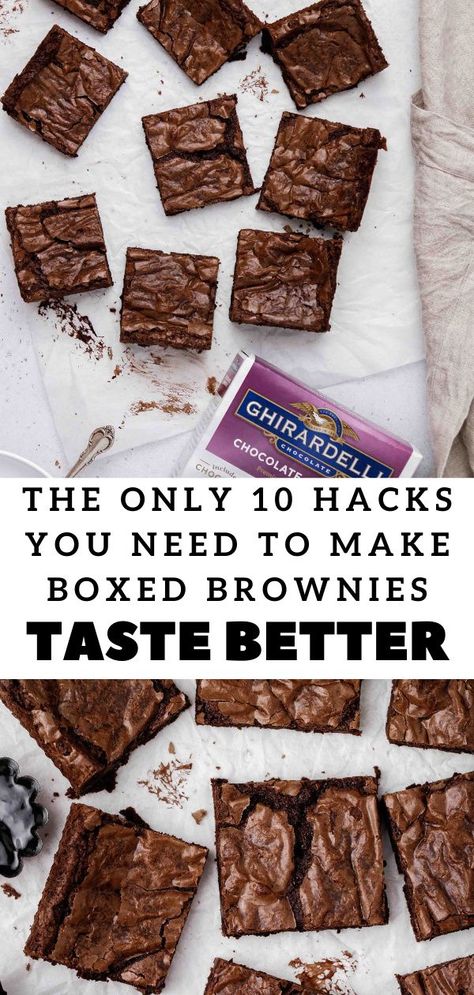 Enhanced Box Brownies, How To Fix Up Box Brownies, How To Make A Box Brownie Mix Better, How To Dress Up Box Brownies, How To Make Box Brownies Taste Better, Brownies From A Box Taste Better, How To Doctor Up Boxed Brownies, Improving Box Brownies, How To Spice Up Boxed Brownies