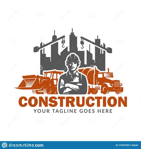 Civil Construction Logo Design, Civil Engineering Logo, Concrete Logo, Logo Engineering, Logistics Logo, Clever Logo Design, Construction Company Logo, Construction Art, Book Cover Design Template