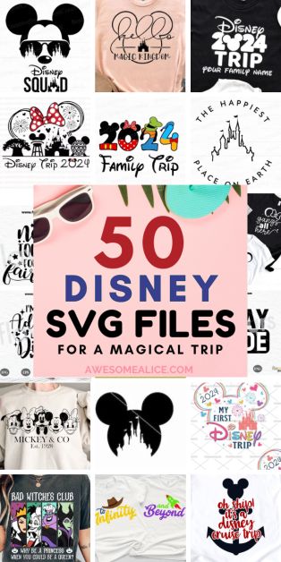 50  Disney World SVG Files to Make your Trip Magic Disney World Svg, Disney Svg Free, Disney Silhouettes, Disney Free, Free Svg Files For Cricut, Diy Disney Shirts, Disney Svg, Dinner Themes, Cricut Free