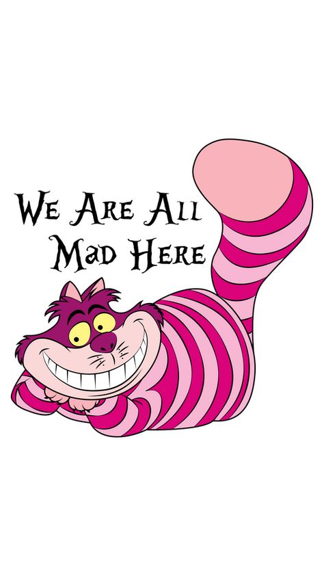 This obese purple cat with pink stripes and yellow eyes is called the Cheshire Cat. This mysterious and crazy Cheshire Cat tells us that we are all mad here! The Disney cartoon sticker from Alice in... Chesire Cat Drawings, Disney Quilling, Cheshire Cat Cartoon, Chester The Cat, Alice In Wonderland Cat, Chester Cat, Free Hairstyles, Cat From Alice In Wonderland, Alice In Wonderland Cartoon