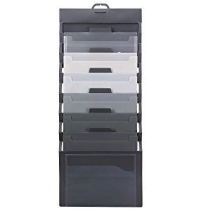 Smead Cascading Wall Organizer, 6 Pockets, Letter Size, Gray/Neutral (92061) by Smead Inc. Office Products: See all matching items $21.99 -  $13.49 Work Desk Organization Ideas, Home Storage Ideas Organizing, Desk Office Organization, Ideas For Small Spaces Bedroom, Organizing Apps, Airport Office, Storage Ideas Organizing, Work Desk Organization, Wall File Organizer