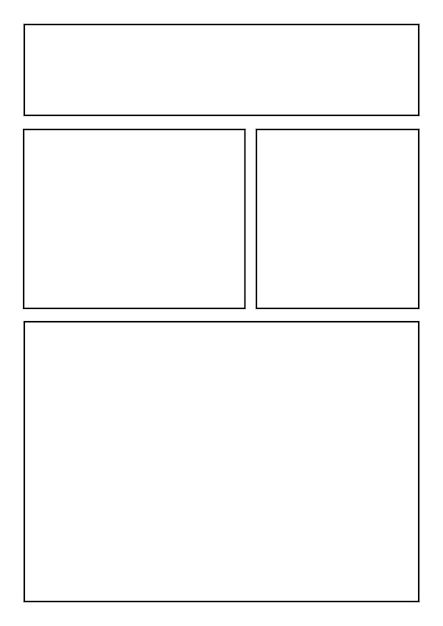 Modèle A4 Simple D'une Mise En Page De S... | Premium Vector #Freepik #vector #storyboard #concept #comic-book #manga Manga Strip Template, Comic Setup, Comic Panels Layout, Page Manga, Simple Comic, Comic Strip Template, Comic Book Template, Storyboard Template, Frame Layout