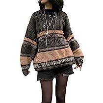 Oversized Sweater Grunge, Icons Trans, Grunge Jumper, Wattpad Outfits, Preppy Mode, Sweater Stripe, Alt Art, Goth Clothes, Sweater Ideas