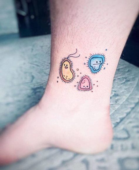 Microbiology Tattoo Ideas, Mitochondria Tattoo, Microbiology Tattoo, Nursing Tattoo, Gay Tattoo, Hp Tattoo, Father Tattoos, 2020 Memes, Medical Wallpaper