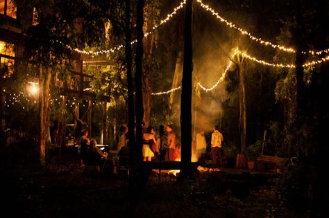 Outdoor forest wedding Bonfire Wedding, Enchanted Forest Wedding, Woodsy Wedding, Polka Dot Wedding, Beautiful Forest, Woodland Wedding, Forest Wedding, Enchanted Forest, Backyard Wedding