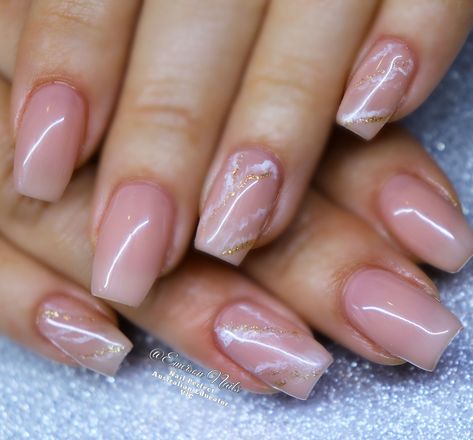 Elegant Marble Nails, Marble Acrylic Nails Almond, Blush Marble Nails, Square Nails Marble, Marble Nails Natural, Marble Nail Designs Pink, Minimalist Marble Nails, Marble Effect Gel Nails, Short Nail Designs Marble