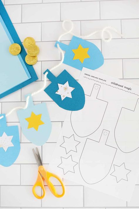 Dreidel Template - Childhood Magic Chanukah Crafts For Kids, Dreidel Template, Hanukkah Activities Preschool, Dreidel Craft, Hannukah Crafts, Hanukkah Ideas, Hanukkah Activites, Hanukkah For Kids, Hanukkah Crafts