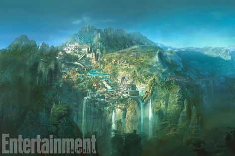 Enter the world of Themyscira and World War I in these breathtaking pieces of concept art from Wonder Woman Drawing, Italian Beaches, Fantasy Island, Ancient Myths, Regions Of Italy, Fantasy City, Entertainment Weekly, Paradise Island, Super Villains