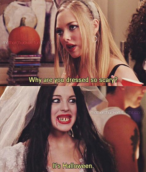 Mean Girls - Halloween Party Mean Girls Meme, Mean Girl 3, Mean Girls Halloween, Mean Girls Aesthetic, Mean Girl Quotes, Mean Girls Movie, Chick Flicks, Girl Memes, Girl Movies