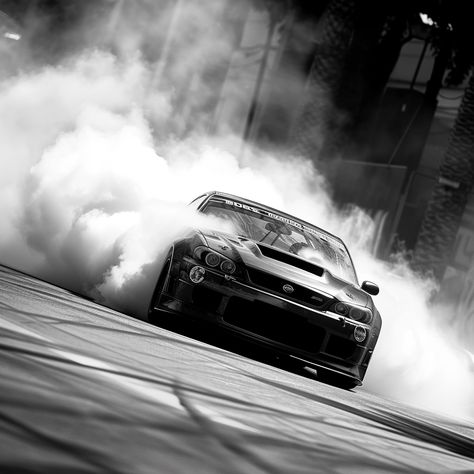 street racing car photography, black and white, drifting, smoke, race, photorealistic, film grain, 30mm photography --v 6 Racing Aesthetic, Film Grain, Black Cars, Photography Black And White, Motorsport Photography, Street Racing Cars, Automotive Photography, Street Racing, Port Authority