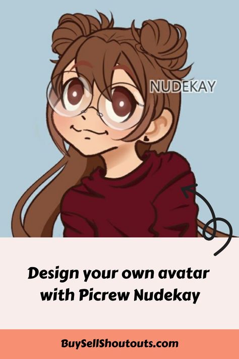 Cartoon avatar of a girl with glasses and brown hair, promoting "Design your own avatar with Picrew Nudekay". Avatar Making, Social Media Icons Free, Make Your Own Character, Own Character, Make Avatar, Instagram Emoji, Social Media Resources, Picture Editor, Photo Editing Tools