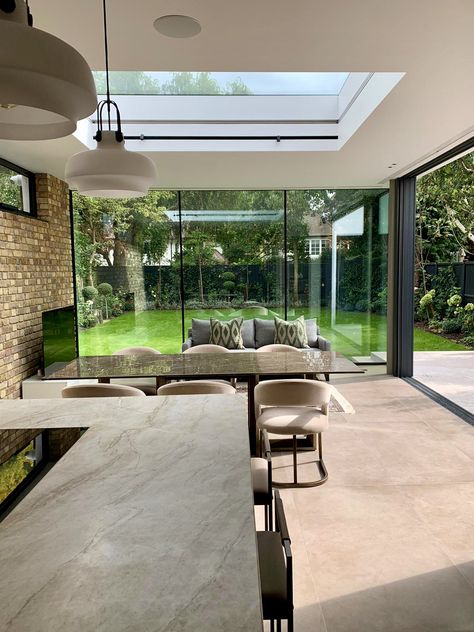 Glass Box Extension, Box Extension, Belsize Park, Room Extensions, Glass Extension, Sliding Glass Doors, Glass Box, Coach House, Kitchen Extension