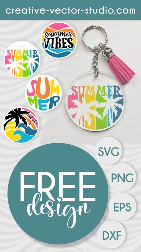 Free Svg For Keychains, Round Keychain Svg Free, Round Acrylic Keychain Svg Free, Cricut Keyrings, Keychain Svg Free, Summer Svg Free, Round Keychain Svg, Cricut Keychains, Svgs Free