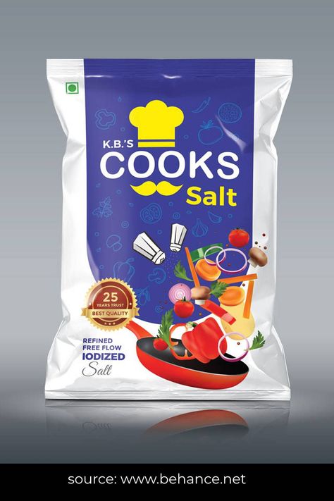 source: https://www.behance.net/gallery/29538341/KBs-Cooks-Salt-Packaging-Design #saltpackagingdesign #saltpackagingdesignideas #saltpouchpackagingdesign Salt Packaging Design, Packaging Design Creative, Salt Packaging, Gourmet Salt, New Branding, Innovative Packaging, No Salt Recipes, Packaging Design Inspiration, Design Creative