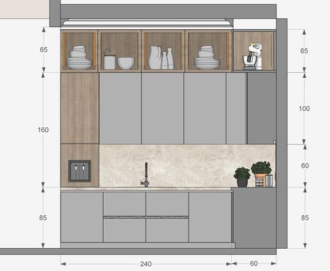 Kitchen Projects Plan, Kitchen Interior Dimensions, Modern Kitchen Plan, Livespace Kitchen Design, Kitchen Details Drawing Interior Design, Sketchup Kitchen Design, Kitchen Design With Dimensions, Kitchen 2d Plan, Kitchen 2d Drawing