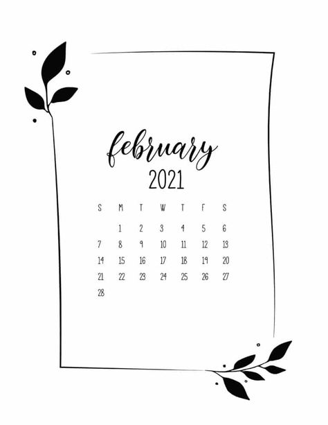 Floral Frame Calendar 2021 - World of Printables Inspirational Quotes Calendar, Save The Date Calendar, Framed Calendar, February Calendar, January Calendar, September Calendar, Cool Calendars, Minimalist Calendar, December Calendar