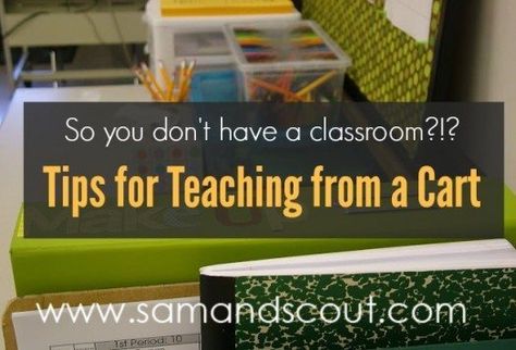 Tips for Teaching from a Cart Itinerant Teacher Organization Ideas, Traveling Teacher Organization, Floating Teacher Cart, Teaching From A Cart, Mobile Classroom Cart Traveling Teacher, Traveling Teacher Cart, Teacher Carts Organization, Cart Organization, Mobile Classroom