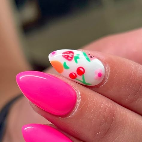 Alyssa | Ohio Natural Nail Tech on Instagram: "🍉🌸🫐🍊 • • @luminary_nail_systems @madam_glam" Luminary Nails, Madam Glam, Colorful Nail Designs, Dipped Nails, Nail Tech, Natural Nails, Summer Nails, Nail Inspo, Nails Inspiration