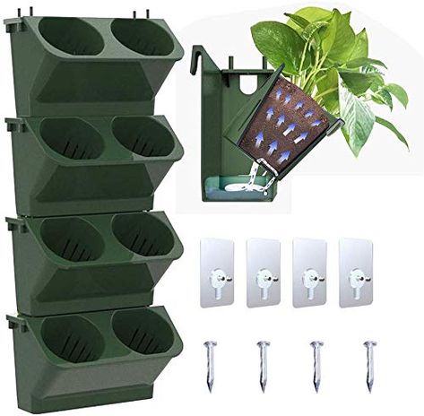 Self Watering Vertical Pocket Garden Wall Planter Outdoor Hanging for Indoor/Outdoor/Balcony/Terrace Decoration: Amazon.co.uk: Garden & Outdoors Terrace Decoration, Garden Wall Planter, Wall Planters Outdoor, Living Wall Planter, Planter Outdoor, Pocket Garden, Self Watering Plants, Vertical Garden Design, Planting Pots