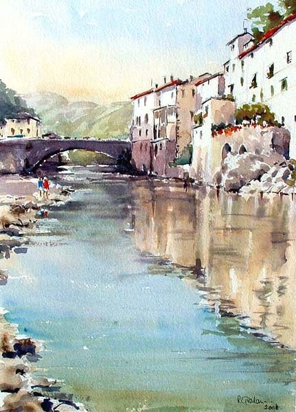 Zhouzhuang China, Keiko Tanabe, Watercolor Studio, Joseph Zbukvic, Master Watercolor, Chalk Pastel Art, Watercolor Scenery, Venice Painting, Environment Painting