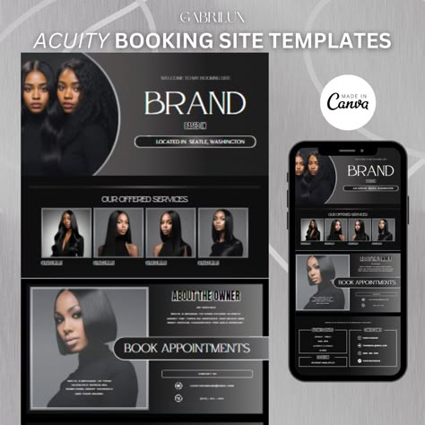 🤍 This template works with Canva Free as well as with Canva Pro 🤍 Download Instantly 🤍 Colorway: Blush & Gold. {Check out my shop for more color options} Are you a Business Owner ? Get this completely DIY Canva editable Acuity Scheduling site design to level up your branding!  This template is professionally graphic designed and will give your business a sleek, chic yet simple luxury look. High quality branding helps you communicate your value to potential customers and gives the more trust i Services Page Design, Booking Site Design, Google Site Templates, Wireframe Design, Booking Website, Sleek Chic, Booking Sites, Simple Luxury, Lash Tech