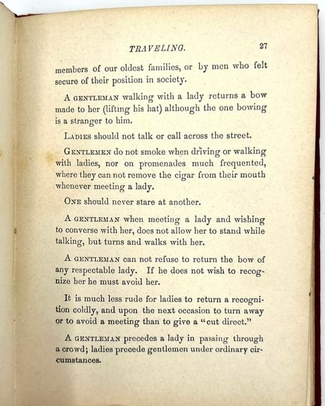 Act Like a Lady 😘💋 I have a fascination with old beauty and etiquette books as a bit of tongue in cheek humor! 📚✨ I love exploring the rules women once followed to be considered “ladylike” and attractive. Some advice is practical, but others offer downright ridiculous tips. Swipe for some fun excerpts from beauty and etiquette books I’ve sold before. Enjoy! 💁🏻‍♀️✨ #VintageCharm #Etiquette #BeautyTips #beauty #vintage #vintagefashion #justgirlythings #advice #VintageStyle #FashionHistor... Feminine Etiquette, Etiquette Books, Etiquette For A Lady, Lady Etiquette, Lady Rules, Old Beauty, Well Mannered, Act Like A Lady, French Women