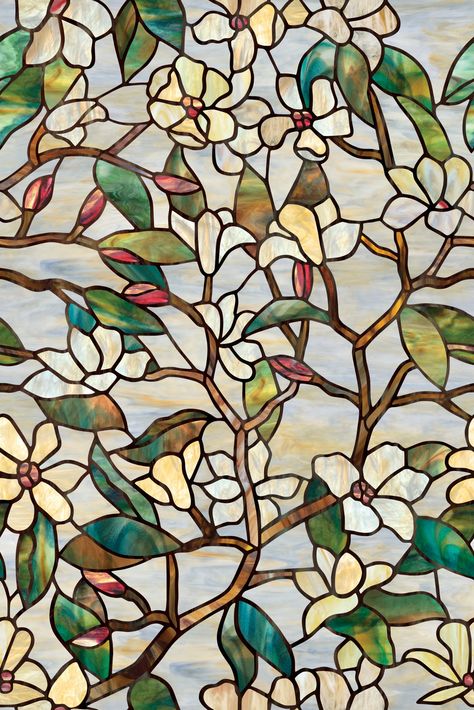 Phad Painting, Magnolia Decor, 3d Templates, L'art Du Vitrail, Composition Painting, Stained Glass Window Film, Decorative Window Film, Magnolia Design, Indoor Window