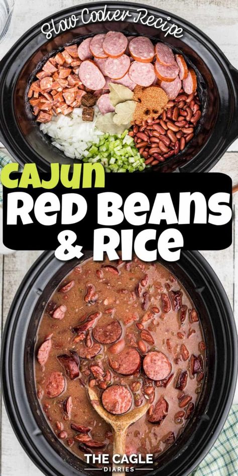 Cajun Red Beans And Rice Recipe, Cajun Red Beans And Rice, Red Beans And Rice Recipe Crockpot, Cajun Red Beans, Red Beans And Rice Recipe Easy, Slow Cooker Cajun, Red Beans And Rice Recipe, Red Beans N Rice Recipe, Easy Crockpot Dinners