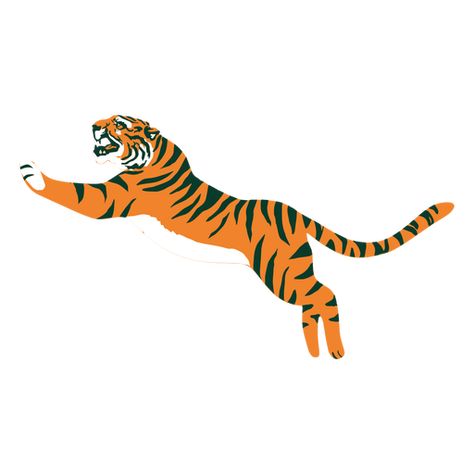 Tiger Jumping Illustration, Jumping Tiger, Silhouette Architecture, Vintage Tiger, Tiger Logo, Tree Clipart, Real Art, Majestic Animals, Beginner Woodworking Projects