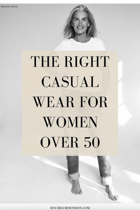 While it may seem like the fashion industry only caters to casual wear for younger women, women of all ages can rock casual outfits- including those over 50. With the right clothes, you don’t have to worry about looking like you are stuck wearing your daughter’s jeans either because there is a pair of jeans with the right style for you. Keep reading for the right casual wear for women over 50! #fashionover50 #fiftynotfrumpy Best Jeans For Short Women, Mode Over 50, Casual Look For Women, Business Casual Jeans, Seed Cycling, Jeans Outfit For Work, Classic Outfits For Women, Hormonal Health, Elegant Style Women