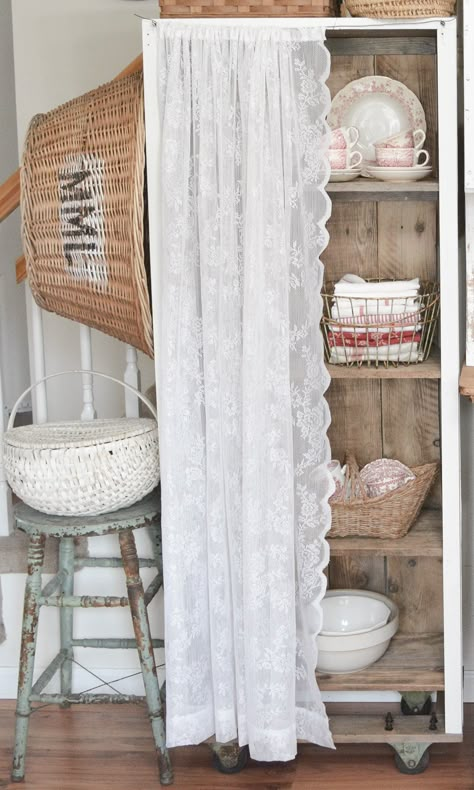 Janet Clark at Home - Home decor, diy, budget friendly decorating Build A Farmhouse, White Laundry Rooms, White Laundry, Country Kitchens, Diy Budget, Rolling Cart, Budget Friendly Decor, Diy Upcycle, Farmhouse Style Kitchen