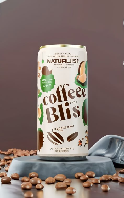 Coffee Can featuring coffee bliss flavor I Packaging Design Can Packaging Design, Canned Coffee, Can Packaging, Product Still Life, Christian Graphic Design, Fruit Names, Food Photography Ideas, Dream Cars Mercedes, Color Design Inspiration