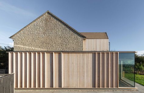 Hall Construction, Larch Cladding, Large Open Plan Kitchens, Timber Cladding, Social Housing, Planning Permission, House Extensions, Wooden House, The Grove