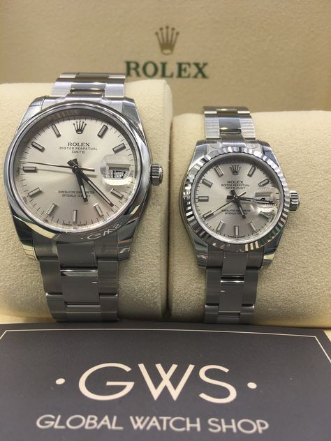 His and Hers Rolex! #DailyDuo Rolex Couple Watch, Matching Watches For Couples, His And Hers Rolex, Couple Watches Set, Wardrobe Office, Michael Kors Mens Watch, Matching Watches, Ken Ryuguji, Der Gentleman