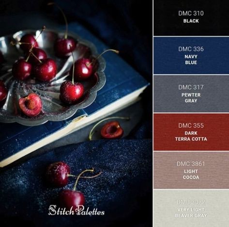 Red Accent Color Scheme, Matching Ideas, Color Palette Inspiration, Dark Color Palette, Red Colour Palette, Color Schemes Colour Palettes, Dmc Embroidery, Color Vibe, Deep Winter