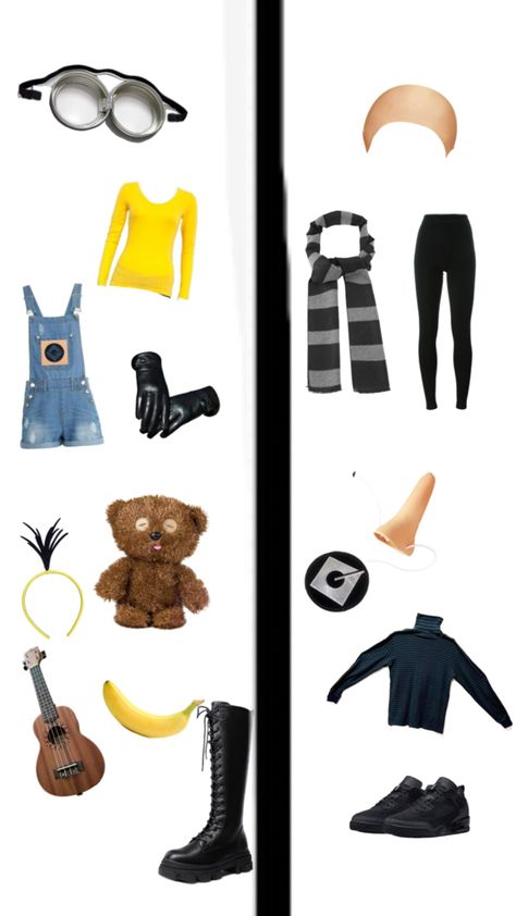 Gru And Minion Costume, Gru Minions, Gru And Minions, Minion Costume, Costume Couple, Minion Costumes, Holloween Costume, Cute Couple Halloween Costumes, Couple Halloween