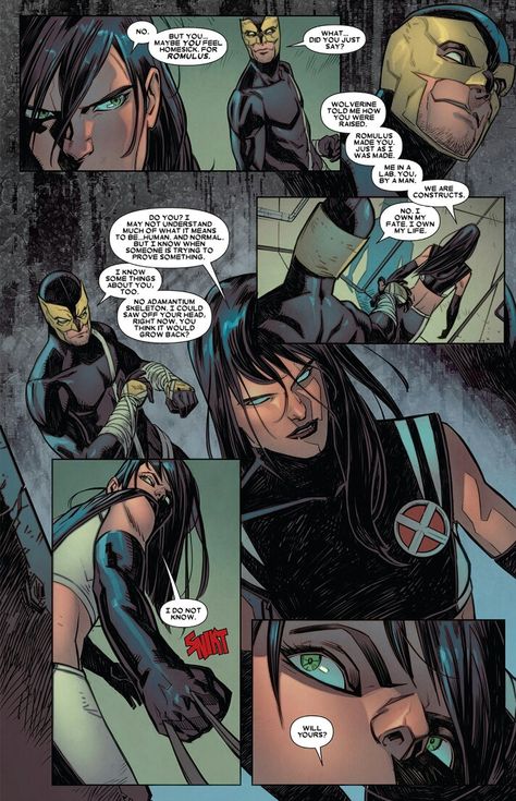 "Will Yours?" Daken Akihiro, All New Wolverine, Laura Kinney, Comic Frame, Wolverine Comic, Storyboard Illustration, Comic Book Panels, Wolverine Marvel, Futuristic Art