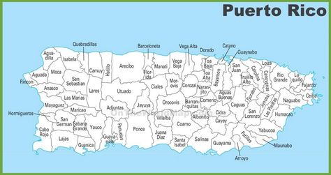 Puerto Rico municipalities map Puerto Rico Map, Maps Aesthetic, Puerto Rico Travel, Food Chains, Map Outline, United States Virgin Islands, David Attenborough, Town Map, Tourist Map