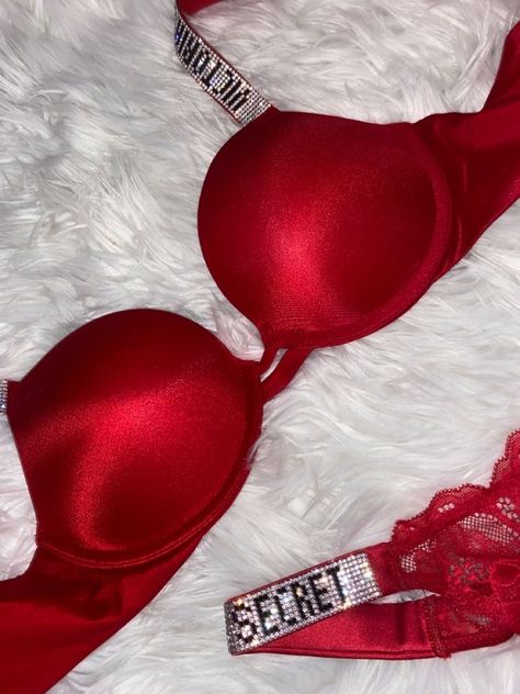 Victoria Secret Red Set, Red Victorias Secret, Victoria Secret Bra And Under Set Aesthetic, Victoria Secret Bra Outfit, Victoria Secret Lingerie Sets, Red Victoria Secret, Victoria Secret Set, Victorias Secret Set, Victoria Secret Outfits