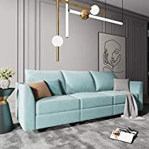 Check this out at Amazon Small Apartment Couch, Couch With Storage, Couches For Small Spaces, Blue Couch, Modular Couch, Sofas For Small Spaces, Modern Loveseat, U Shaped Sofa, Small Apartment Living Room